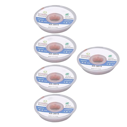 5 Pcs Solder Wick, Clean Desoldering Braid Wire, Strong Removal Ability, Solder Sucker Tool, Desoldering Wick, No Clean Solder Wick, for Bag