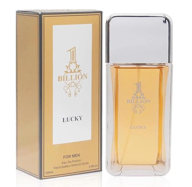 1 Billion Lucky Eau De Toilette Spray for Men, Fresh Scent, 3.4 Fl Oz