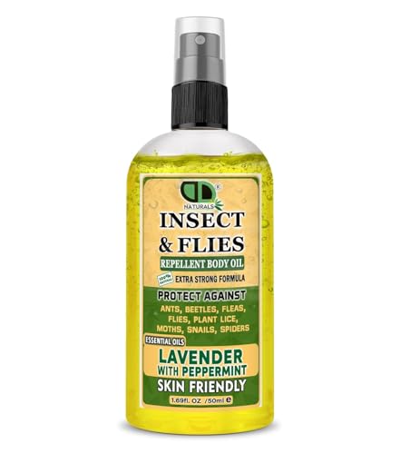 Insect Repellent with Lavender & Peppermint Essential Oil (Repells Bugs Such as Flies, Ants, Beetles, Fleas, Plant lice, Snails & Spiders Indoors in The Home) (50ml Spray)