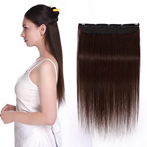 Silk-co Clip in Remy Hair Extensions 10inch 100% Real Human Hair One Piece 3/4 Half Head Natural 100% Remy Silky Soft Straight(40g
