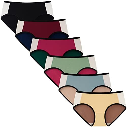 INNERSY Girls’s Hipster Underwear Classic Sporty Cotton Panties Multicolored 6-Pack