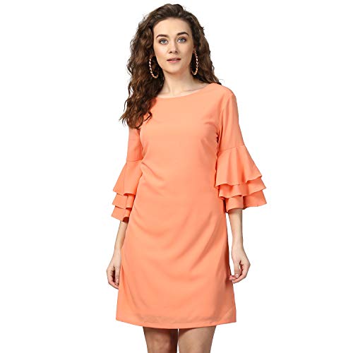 Image of Harpa Round Neck Solid Dress