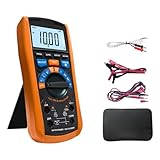 Insulation Resistance Tester Digital Multimeter 6000 Count, 500V/1000V Megohmmeter, 500MΩ/2GΩ Voltmeter, True RMS Voltage Tester for Industrial/Electrician/Home Use, Backlit LCD, Data Hold