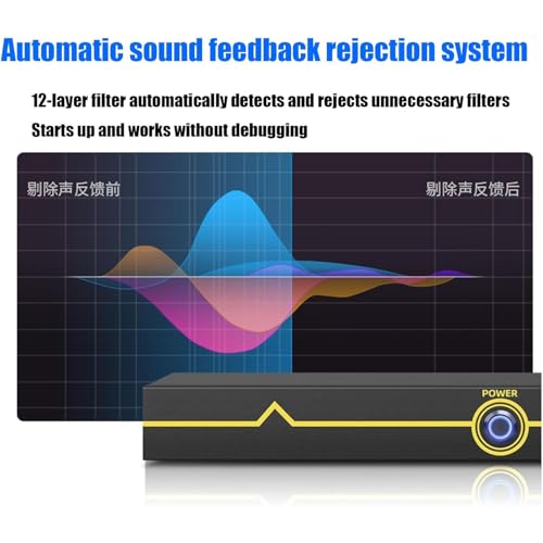 Eliminador de retroalimentación, supresor profesional de feedback, antiultrasonido automático con 12 segmentos y alta fidelidad de sonido, procesador de audio para micrófono en escenarios KTV y actuaciones en vivo miniatura 3