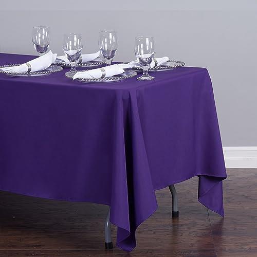 Nappe Rectangulaire Violet Anti Tache LinenTablecloth 70 x 120 cm Protège Table - 3