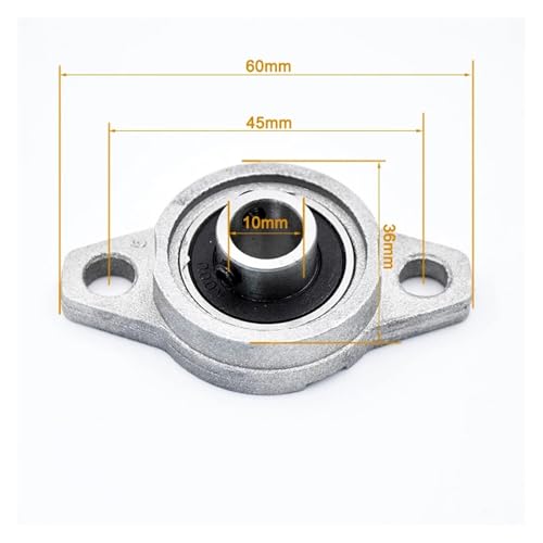 Rodamiento KFL000 de 10 mm rodamiento de brida con soporte para eje de transmisión mecanizado 2