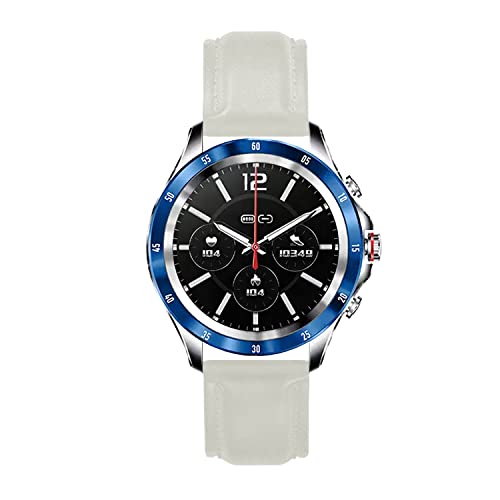 Image of ACM Watch Strap Leather Belt 20mm Compatible with Noise Noisefit Nova Smartwatch Casual Classic Band White
