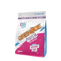 Grenade Protein Powder, Whey Protein Blend with 30g Protein per Serving, High Protein, Low Sugar (12 Servings) - Birthday Cake, 480 g (Pack of 1)
