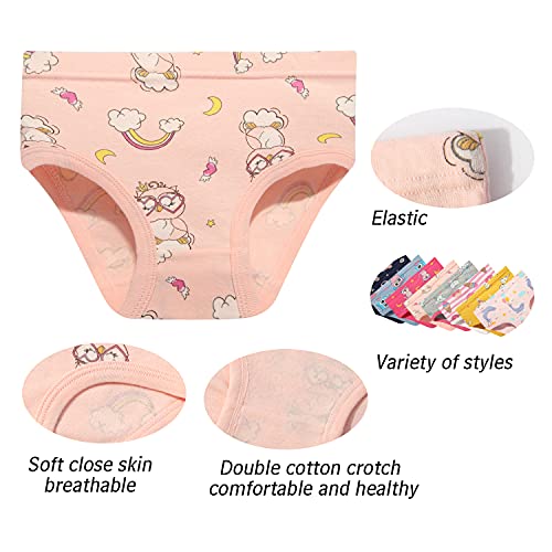 Image of Girls' Cotton Brief Breathable Toddler Panties Kids Assorted Underwears 6-8 pieces