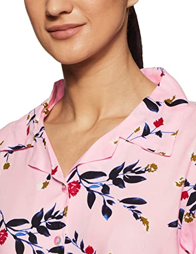 Image of Longies Women's Rayon Pyjama Night Suit Regular Capri Set ((LGRCSSY002 Lialic Small) S)