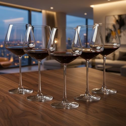 Image of BLACKCARROT Wine Glass Set of 6 | 590ml Premium Lead-Free Glassware