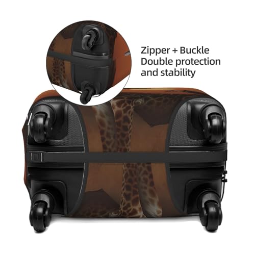 Elastic Travel Luggage Cover for Suitcase Tsa Approved Stretch Scratch-Resistant Suitcase Protector Cover Washable Giraffe at sunset Baggage Covers Fits 18-32 Inch Luggage Case3