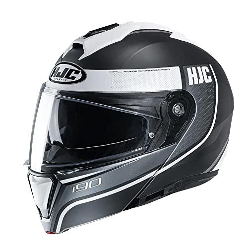 Image of I90DWS - HJC I90 Davan Flip Front Motorcycle Helmet S White (MC10SF)