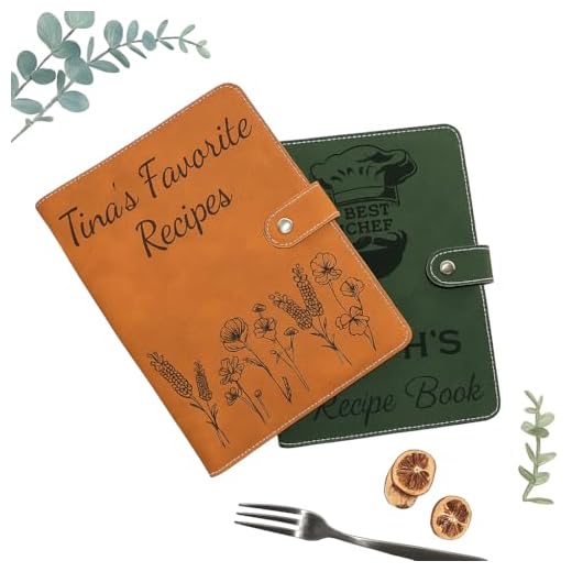 Personalized Leather Recipe Book, Handmade Recipe Book to Write in Your Own Recipes, Customized Blank CookBook, Handcrafted Gift for Christmas, Mom, Kids, Dad, Husband, Wife, Grandma, Birthday