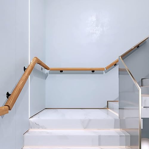 Rampe d'escalier intérieur extérieur bois support mural de sécurité