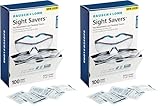 Bausch & Lomb Sight SaversLens Cleaning Wipes - Pre-Moistened Tissues, Anti-Fog and Anti-Static - Cleans Glass and Plastic, 100 Count (Pack of 2)
