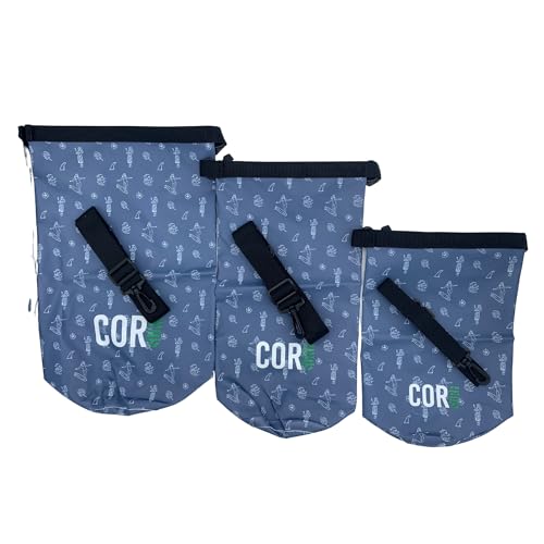 Bolsa seca impermeable flotante COR Surf 3L | 5L | 10L | 15L con cierre enrollable para kayak, rafting, navegación, natación, camping, senderismo, playa y pesca
