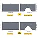 3Pcs Large Magnetic Fender Covers for Mechanics | Heavy-Duty Auto Fender Protectors with Strong Magnets & Hooks | Universal Fit for Cars, SUVs, Trucks & Sedans (Grey, L)