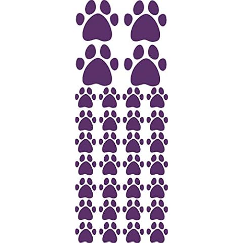 Terra Nomade 32 PAW PRINT STICKERS/Wall Stickers Decals Graphics Cat Dog (Purple) Cover