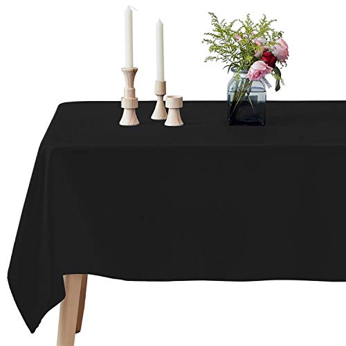 VEEYOO Rechteckige Tischdecke - Polyester Tischdecke für 1,8 m Tisch - weich waschbar länglich Tischdecke für Hochzeit, Party, Restaurant, Abendessen, Buffet-Tisch und mehr Cover