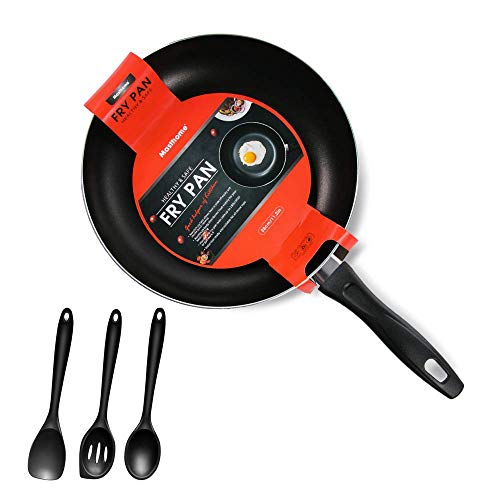 11.2 Inch Fry Pan with Household 3-Piece Suit Lightweight Nonstick Cookware Pans Induction