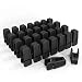 (28 Pack) Black Plastic Finger Clips for Hangers, Pants Hanger Clips, Strong Pinch Grip Clips for Use with Slim-line Clothes Hangers, Clips for Velvet Hangers