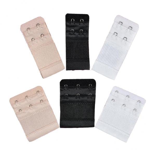 snappsy 2x6x Bra Extenders Elastic Adjustable Back Clip on 2 Row 2/3 Hooks Accessories Multicolour-picture-20
