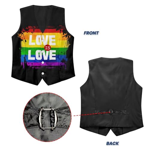 TOADDITDO Flag Print Suit Vest for Men Breathable Daily Vests Soft Athletic Suit Vest Oversized Business Waistcoat 5