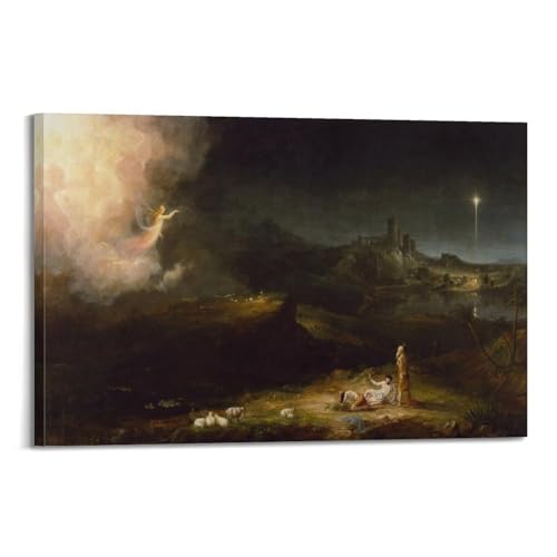 Poster The Angel Apparpearing to The Shepherds Thomas Cole - Décoration murale 40x60 cm