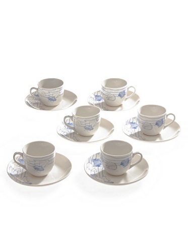 Tognana Perla Conchiglie, Set 6 Tazze Caffè con