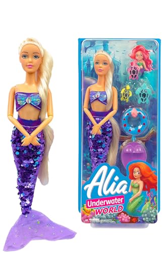 Image of Lyla Alia Mermaid Doll - 32 cm Underwater World Doll with Accessories | Fully Movable Arms & Legs | Pretend Play Toy for 3+ Years