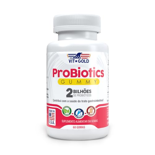 Gummies Probióticos Vitgold 60 gomas mastigáveis