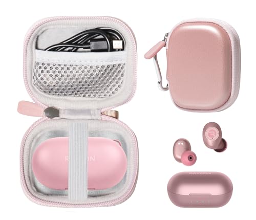 CaseSack Case for Raycon Everyday Earbuds Classic Bluetooth Wireless with Microphone - Stereo Sound Active Noise Canceling in-Ear Bluetooth Headset True Wireless Earbuds (Rose Gold)
