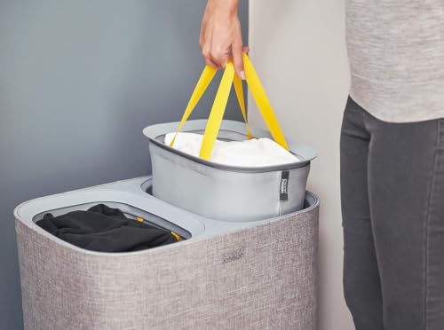 Joseph Joseph Tota 100L Wäschekorb mit 2 Fächern und Wäschesäcken Grau – Ansicht 2