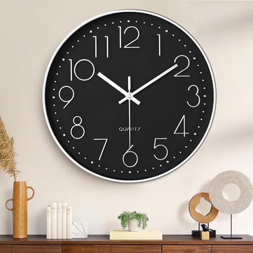Wall Clock, 30 cm Diameter, Modern Wall Clocks, Silent Wall Clock...