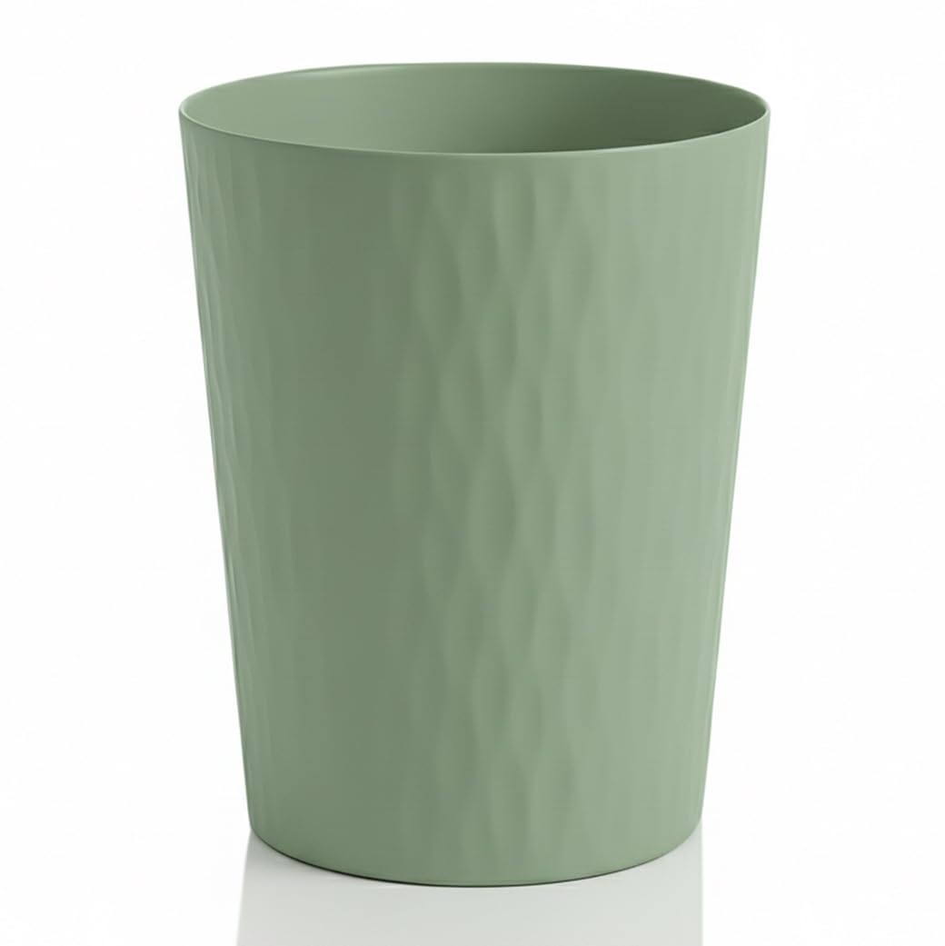 Sinoba Papierkorb 9099 Mülleimer Abfalleimer Papiereimer Kunststoff ideal für Kinderzimmer Büro Küche Höhe 30 cm 12L (Olivgrün)