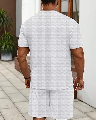 Image of Vogaan Men's T-Shirt and Shorts Set | Top & Shorts Night Suits Set | Night Wear for Men