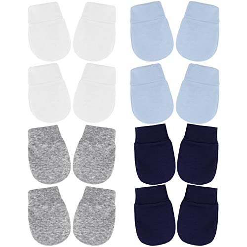 Image of BQUBO 6 Pairs Newborn Baby Boys Girls Mittens 0-6 Months Unisex-Baby Infant Mittens Elastic No Scratch Wrist Gloves