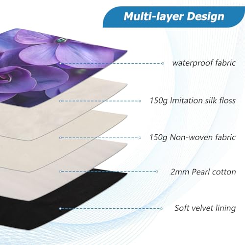 Funda para portátil 13-14 pulgadas con diseño floral púrpura miniatura 4