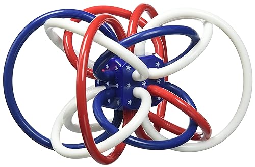 Image of Manhattan Toy Red, White, and Blue Winkel Rattle and Teether Baby Toy