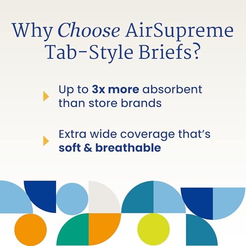 NorthShore AirSupreme Incontinence Tab-Style Briefs for Men and Women, Medium, Pack/15 - Thumbnail 5