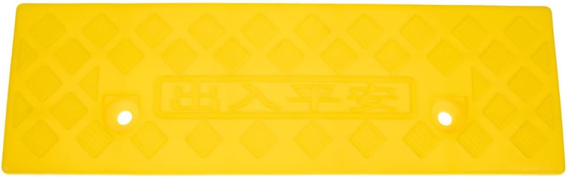 2Pcs Vehicle Curb Ramp 3Cm High Yellow Rubber Threshold Ramps for Driveway Scooter Wheelchair Car Loading and Unloading, Automotive Portable Traffic Step Slope Mat