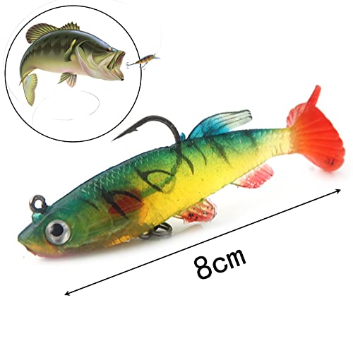 Foto von Grasslandy Gummifische Zander Set Angel Köder Forellen Angelköder Klein Hecht Blinker Angeln Forelle Ein Muss Für Jeden Angler 5 Stück