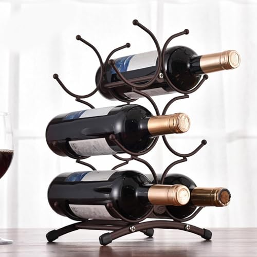 Soporte moderno de metal para 6 botellas miniatura 3