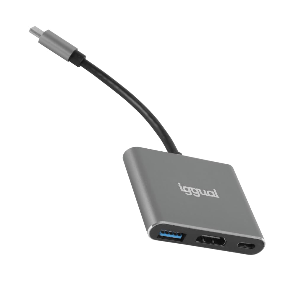 iggual Hub tipo C 3 en 1 HDMI USB3.0 PD100W