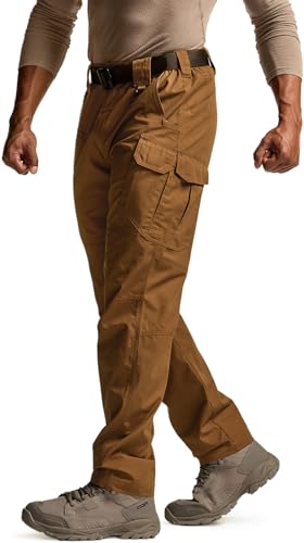 Image of CQR Men's Tactical Pants, Water Resistant Ripstop Cargo Pants, Lightweight EDC Work Hiking Pants, Outdoor Apparel