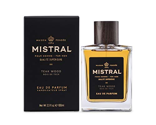 Mistral Men’s Cologne, Teak Wood, 3.4 Ounces