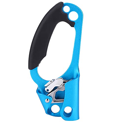 NYSUZHOUJI Climbing Hand Ascender Aviation Aluminum Alloy Right Hand Handheld Climbing Ascender Riser for Outdoor Climbing, Blue