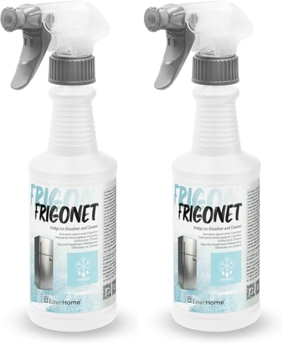 ErrecHome FrigoNet, Spray Dégivrant pour Réfrigérateur et Congélateur, Bouteille de 250 mL (Lot de 2)