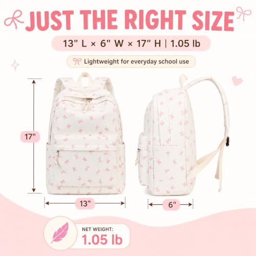 Image of BTOOP School Backpack for Teens Large Cute Bookbag Lightweight 15.6 inch Laptop Bag for Girls Women Casual High School College